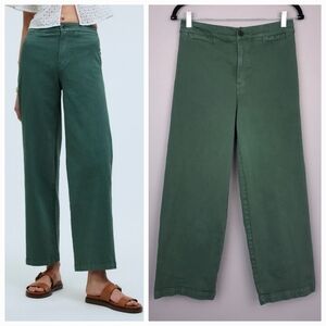 Madwell Emmett Green High Rise Wide Leg Crop Pants size 27